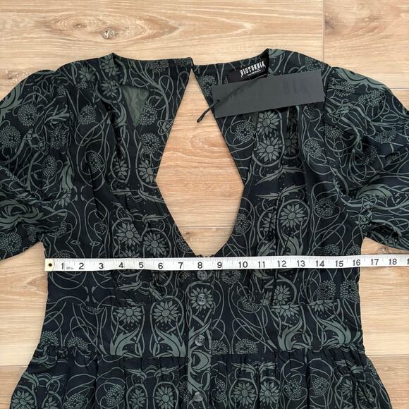 Elegant Green Patterned Dress - Picture 4 of 9